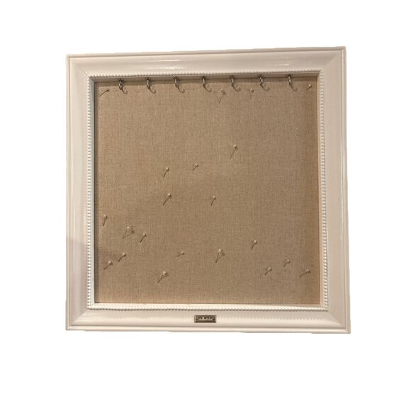 Stella & Dot White Framed Necklace Stand Jewelry Display Sales Storage 18” X 18” - Picture 1 of 5
